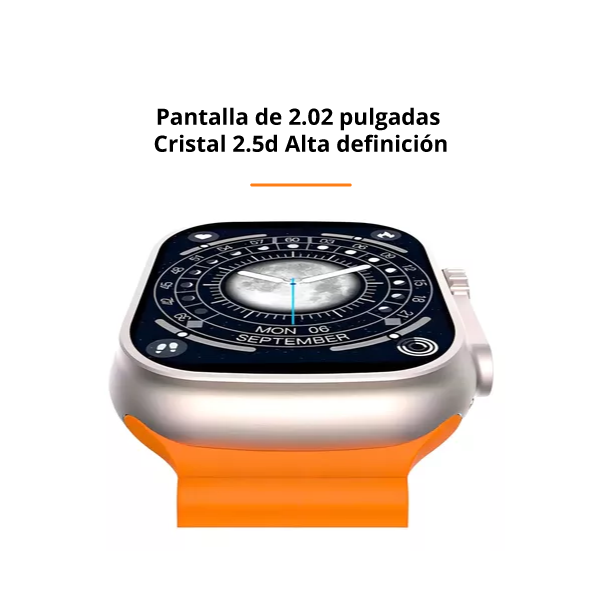 Smartwatch Ultra Pro con 2 correas ( naranja + negro )